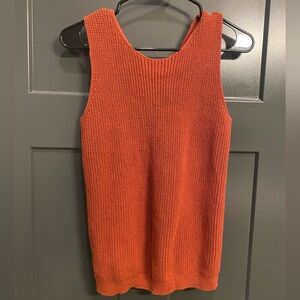 LOFT Rust Orange Sweater Tank Top- Size M